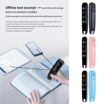 Smart AI Scan Reader: Portable Voice Translator and Scanner Pen with Wi-Fi for 112 Languages, Designed for Dyslexia and Autism Support