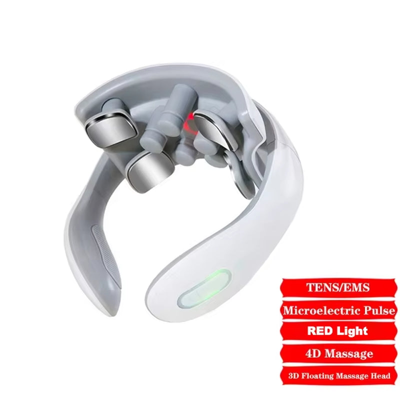 Smart Neck Massage Instrument Portable Shoulder Neck Massage Cervical Vertebra Health Care Vibrator Red Light Massage
