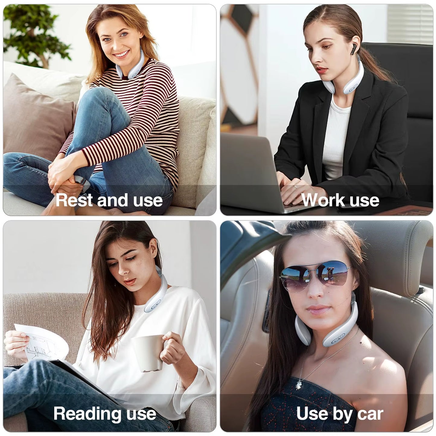 Smart Neck Massage Instrument Portable Shoulder Neck Massage Cervical Vertebra Health Care Vibrator Red Light Massage