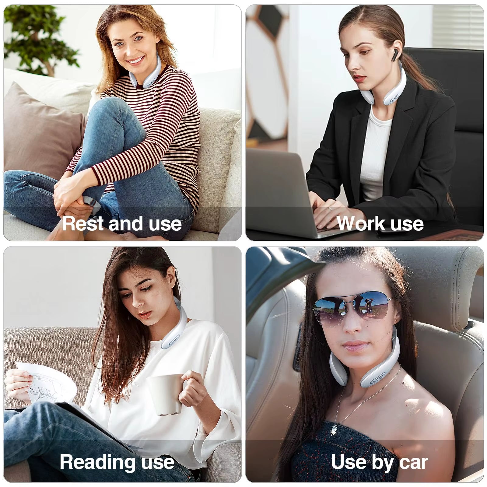 Smart Neck Massage Instrument Portable Shoulder Neck Massage Cervical Vertebra Health Care Vibrator Red Light Massage