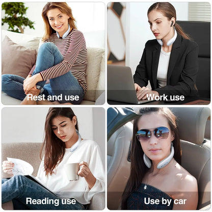 Smart Neck Massage Instrument Portable Shoulder Neck Massage Cervical Vertebra Health Care Vibrator Red Light Massage