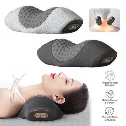Neck Massage Pillow Heating Vibration Neck Massage Protect Cervical Spine Help Solve Sleep Problems