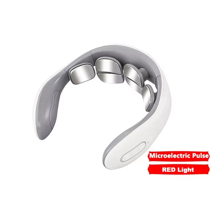 Smart Neck Massage Instrument Portable Shoulder Neck Massage Cervical Vertebra Health Care Vibrator Red Light Massage