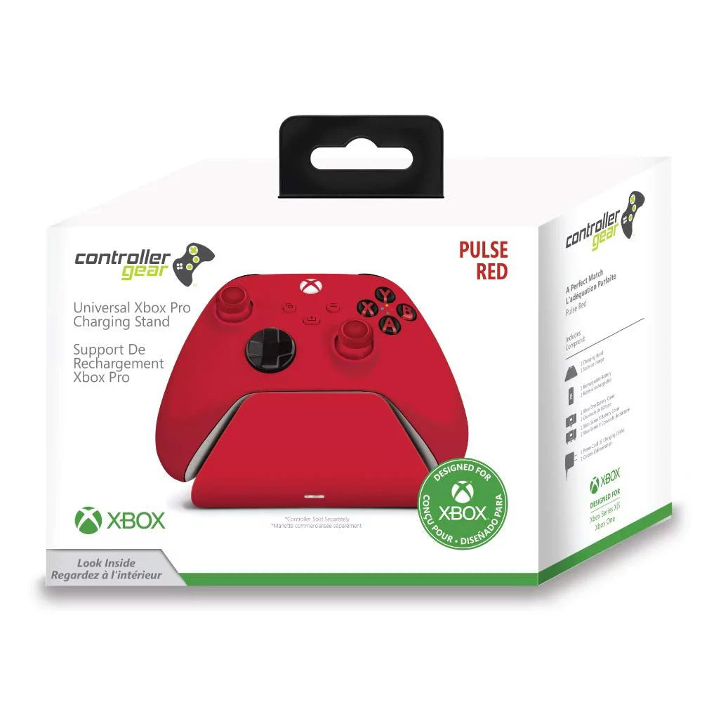 Pulse Red Universal Xbox Pro Charging Station with 1100mAh Rechargeable Battery for Xbox Series X|S and Xbox One