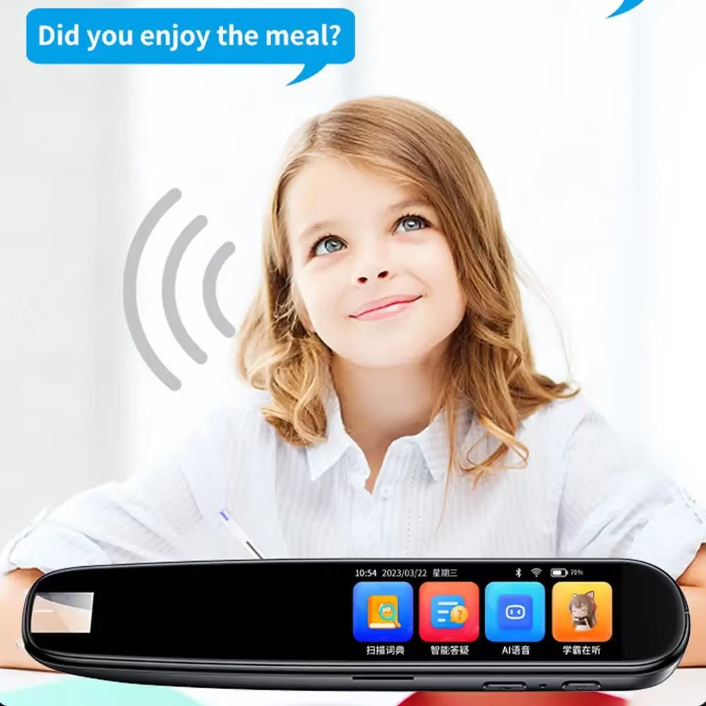 Smart AI Scan Reader: Portable Voice Translator and Scanner Pen with Wi-Fi for 112 Languages, Designed for Dyslexia and Autism Support